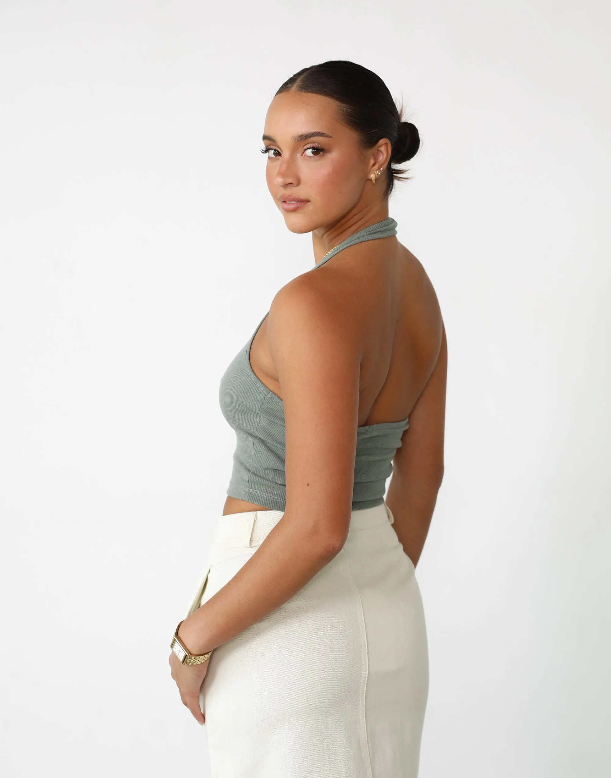 Eve Top (Olive) sold by Charcoal Clothing product image thumbnail 5