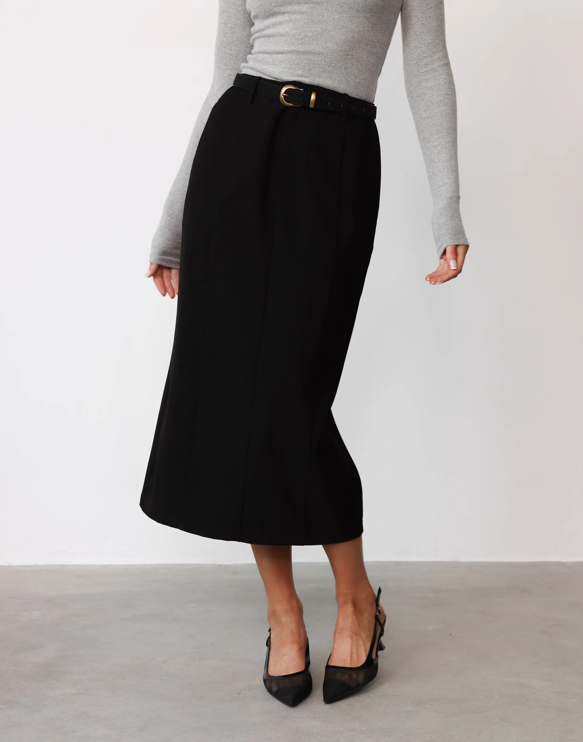 Brigitte Midi Skirt (Black) sold by Charcoal Clothing product image thumbnail 2