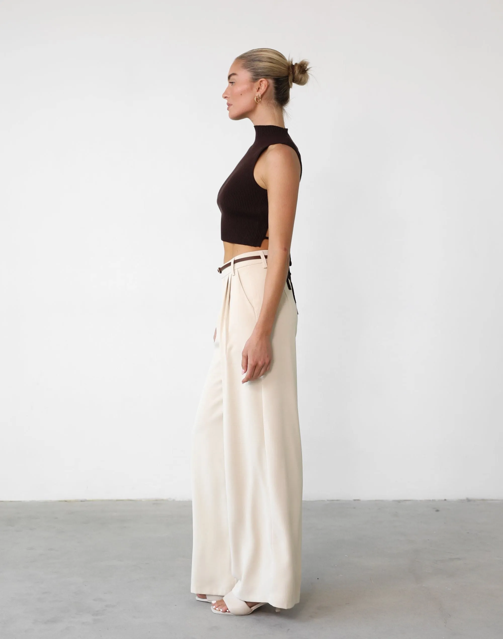 Zamora Knit Crop Top (Chocolate) sold by Charcoal Clothing product image thumbnail 3