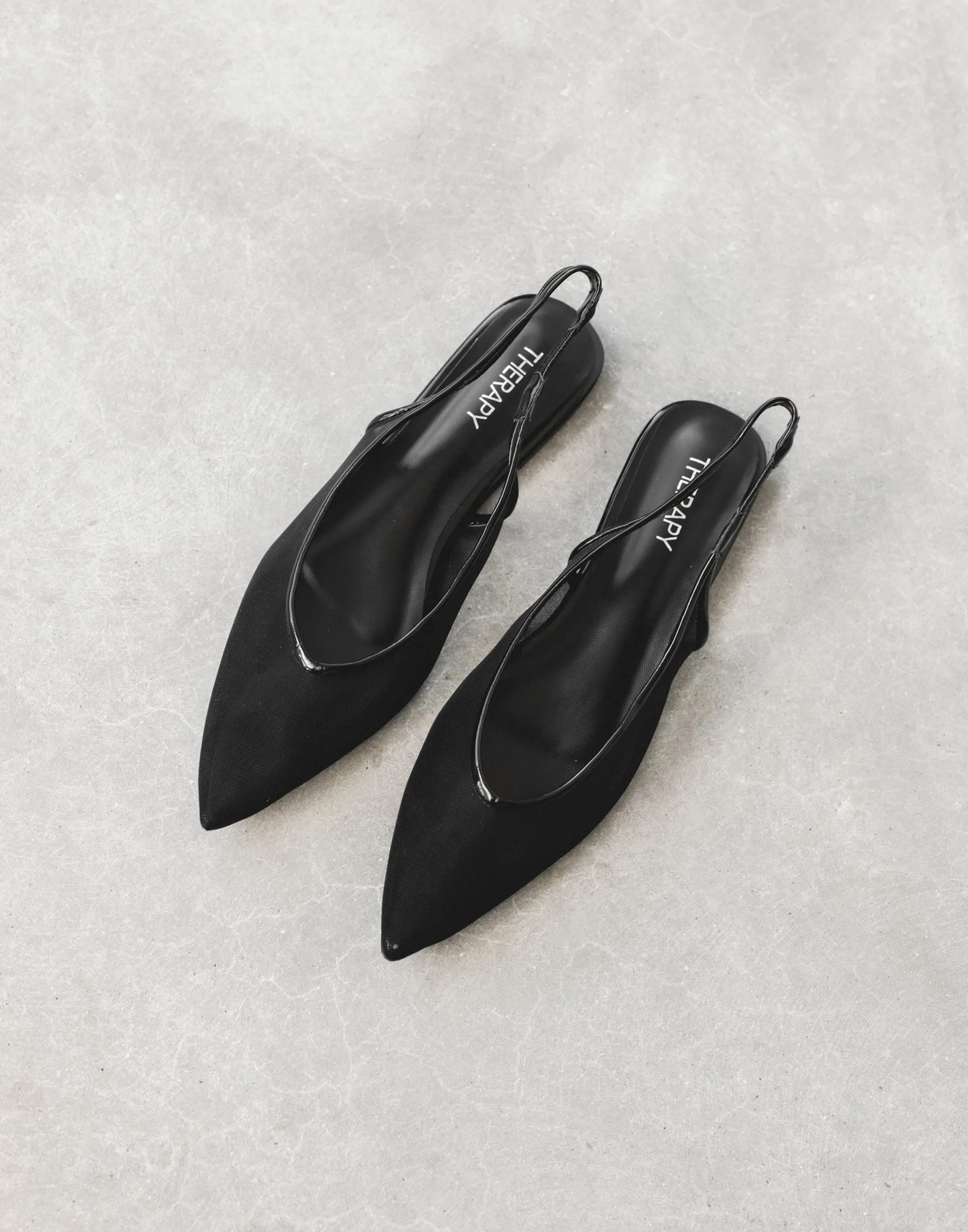 Lazer Flats (Black) - By Therapy sold by Charcoal Clothing