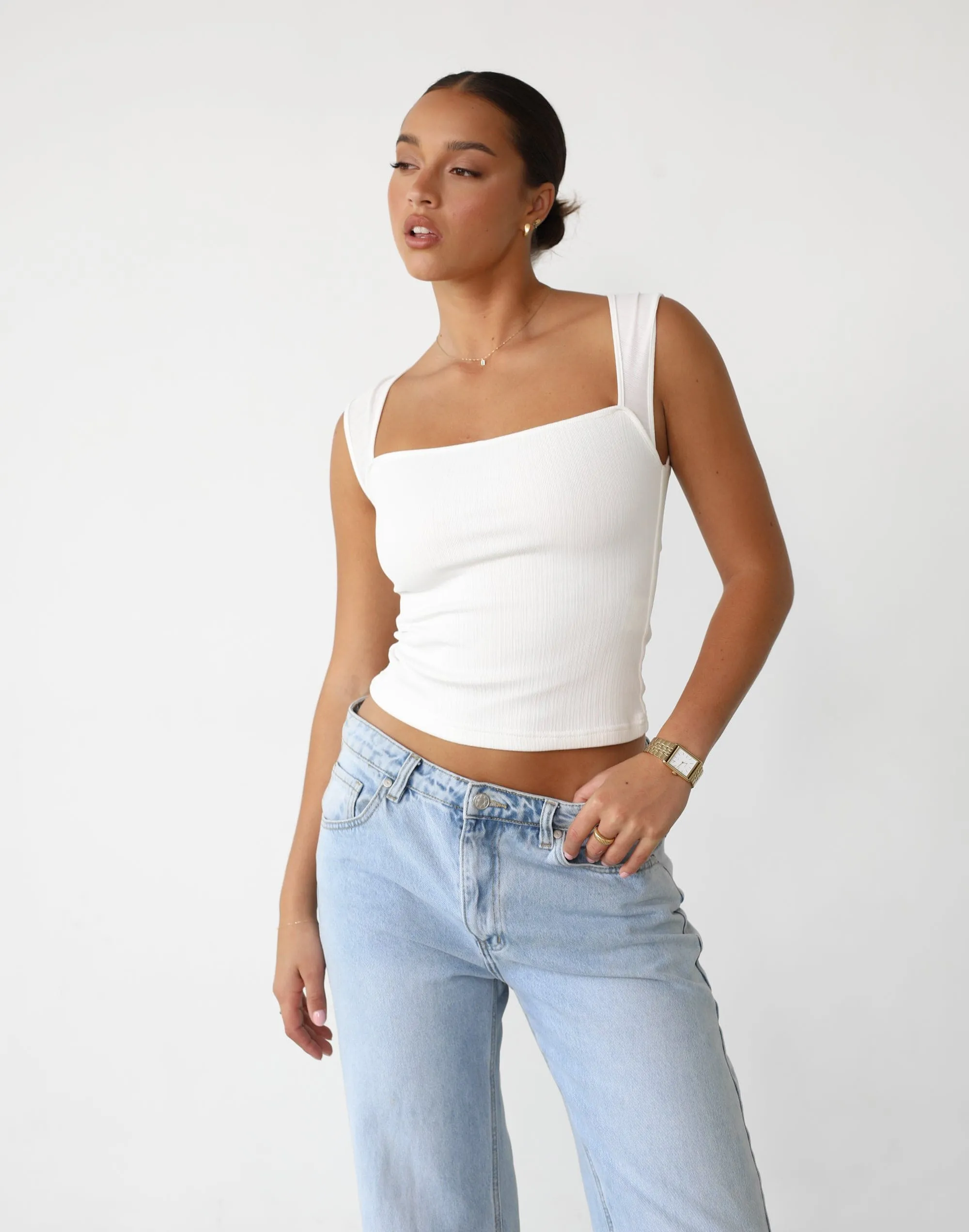 Avi Top (White) sold by Charcoal Clothing