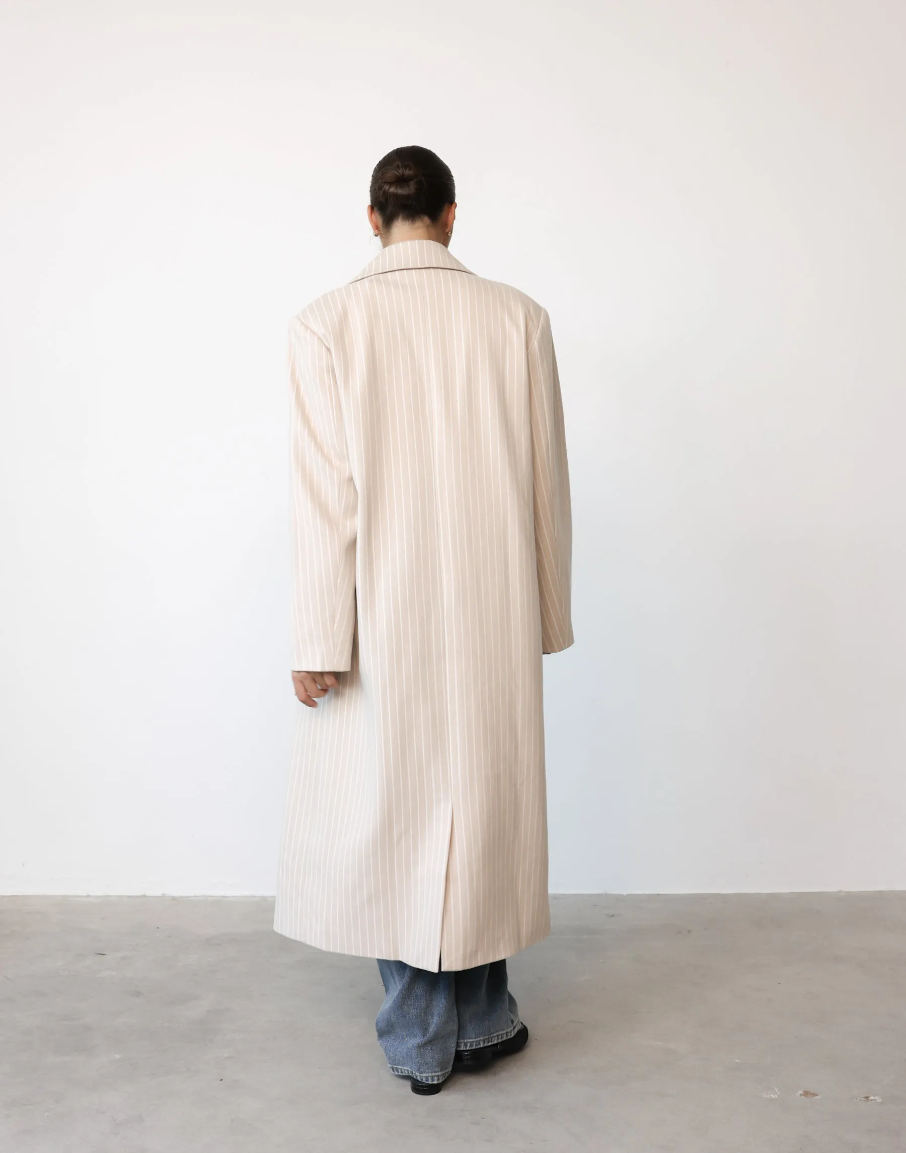 Olsen Coat (Beige Pinstripe) - By Lioness sold by Charcoal Clothing product image thumbnail 5