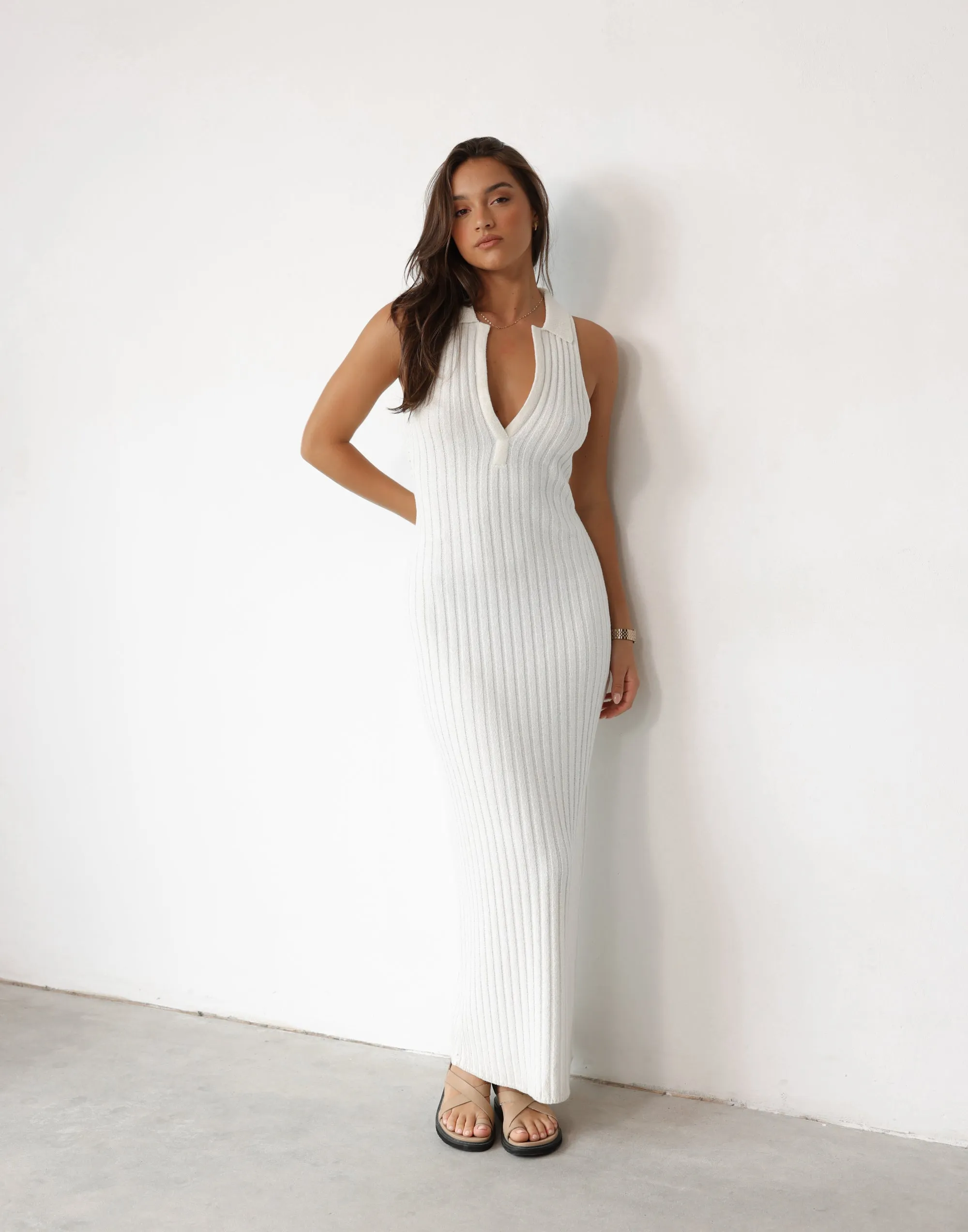 Maliyah Maxi Dress (White) sold by Charcoal Clothing
