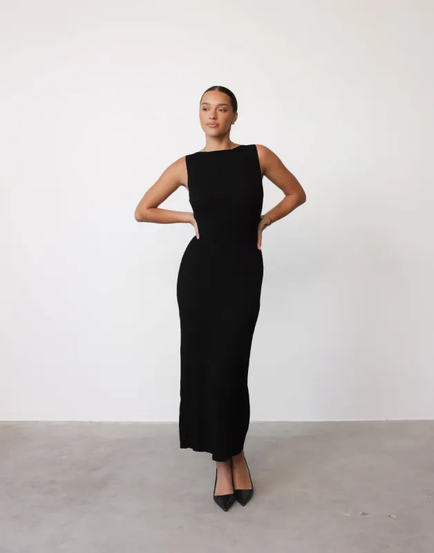 Kienna Maxi Dress (Black) sold by Charcoal Clothing