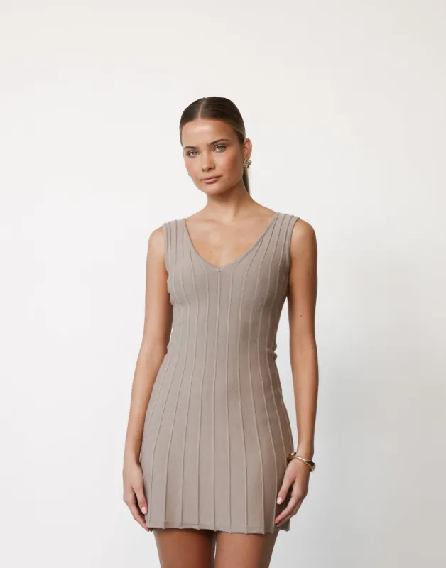 Aurelia Mini Dress (Ash) sold by Charcoal Clothing