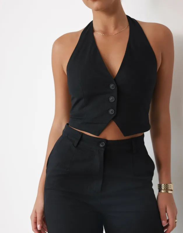 Kristen Halter Top (Black) sold by Charcoal Clothing