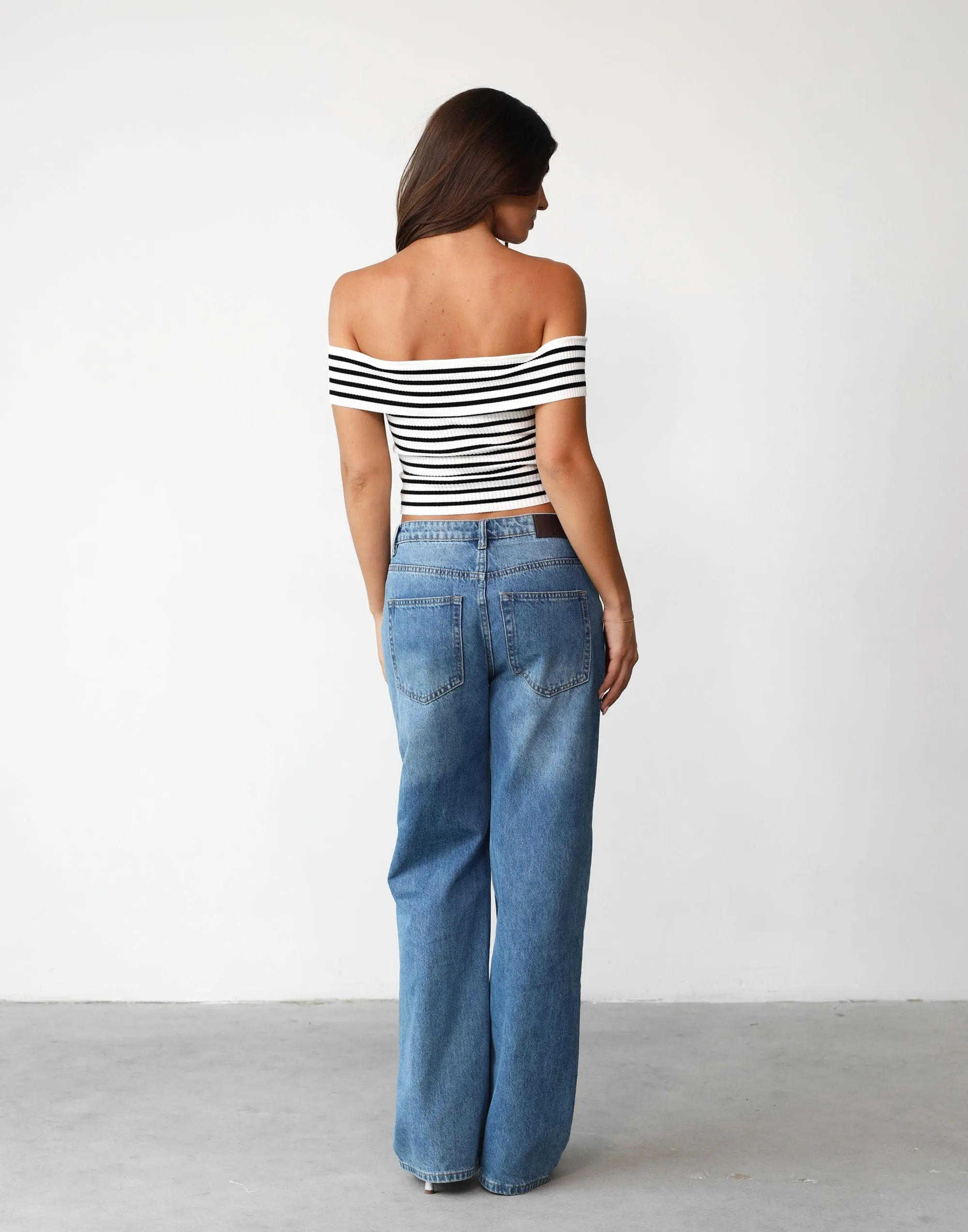 Elena Top (White/Black Stripe) sold by Charcoal Clothing product image thumbnail 4