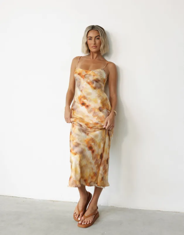 Rosette Maxi Dress (Afterglow) sold by Charcoal Clothing