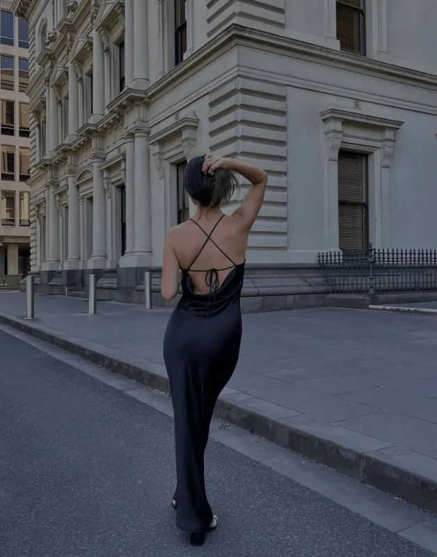 Ceclia Maxi Dress (Black) sold by Charcoal Clothing