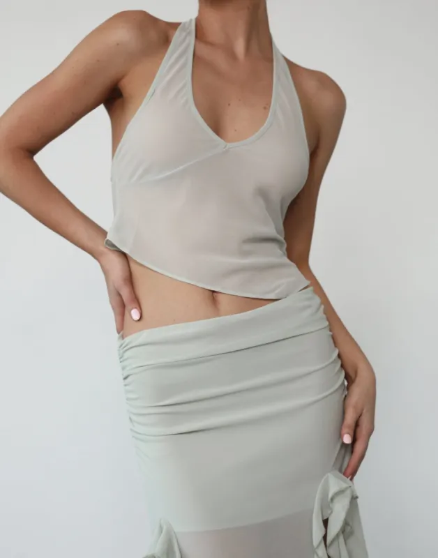 Rendezvous Halter Top (Sage) - By Lioness sold by Charcoal Clothing