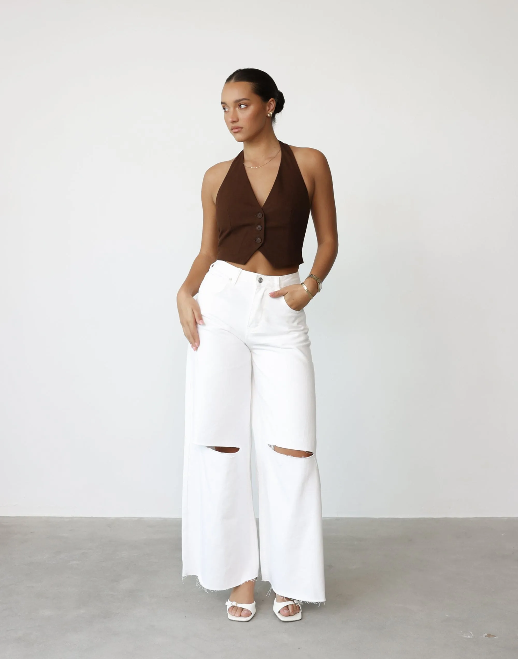 Kristen Halter Top (Chocolate) sold by Charcoal Clothing product image thumbnail 4