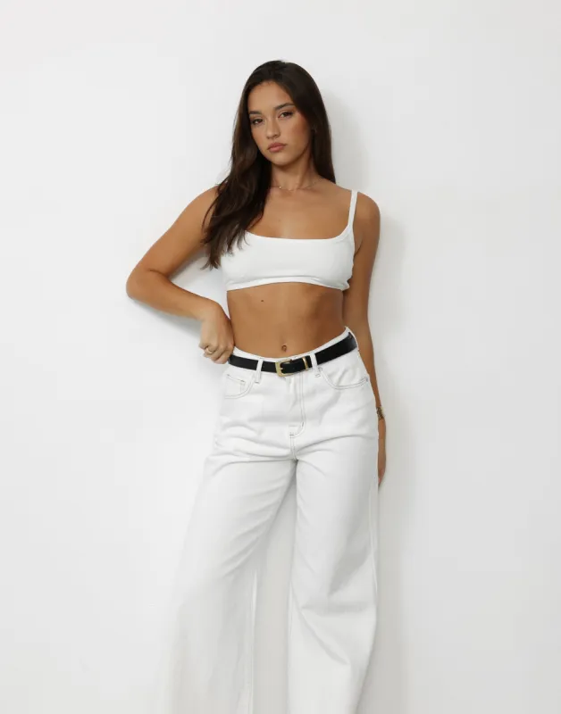 Malina Crop Top (White) sold by Charcoal Clothing