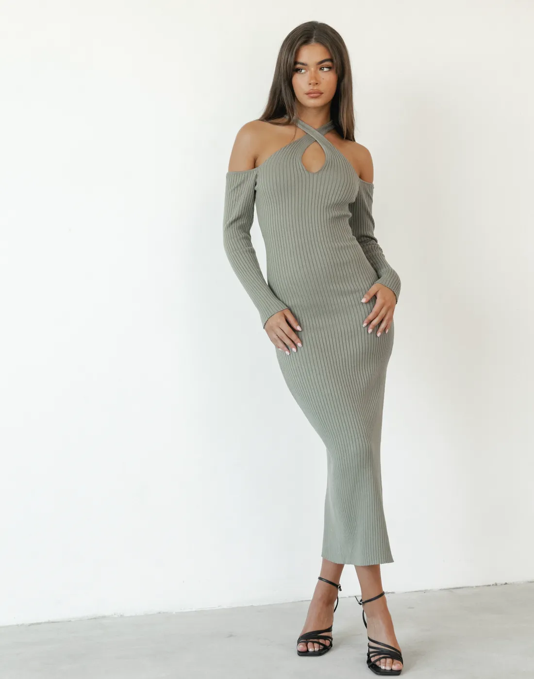 Arielle Midi Dress (Khaki) sold by Charcoal Clothing product image thumbnail 5