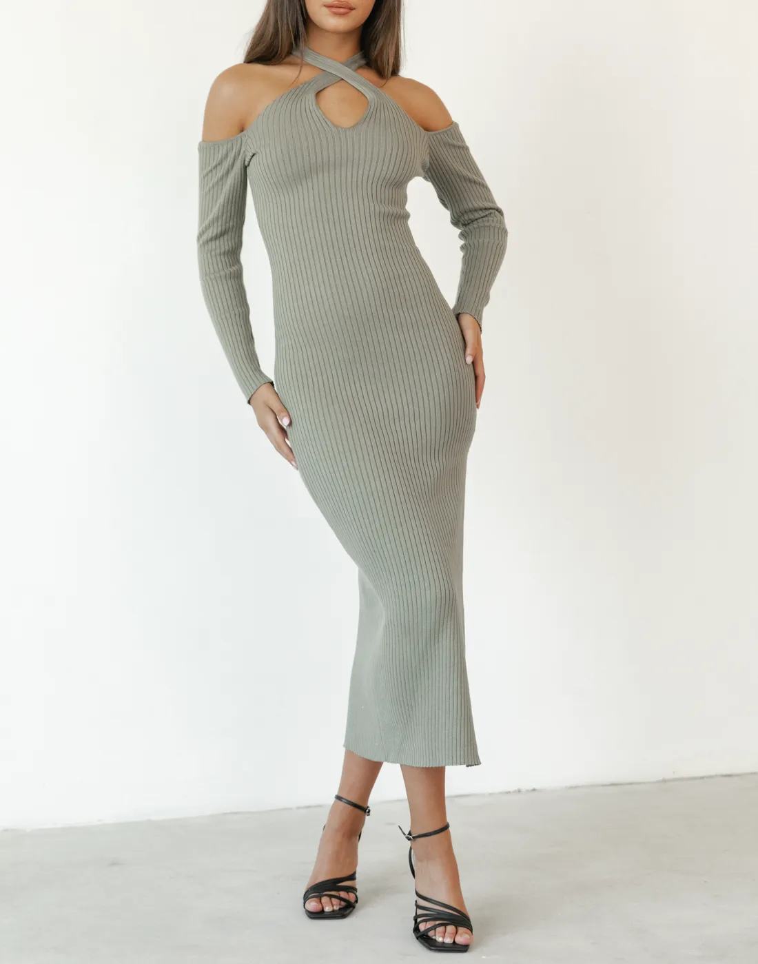 Arielle Midi Dress (Khaki) sold by Charcoal Clothing product image thumbnail 4