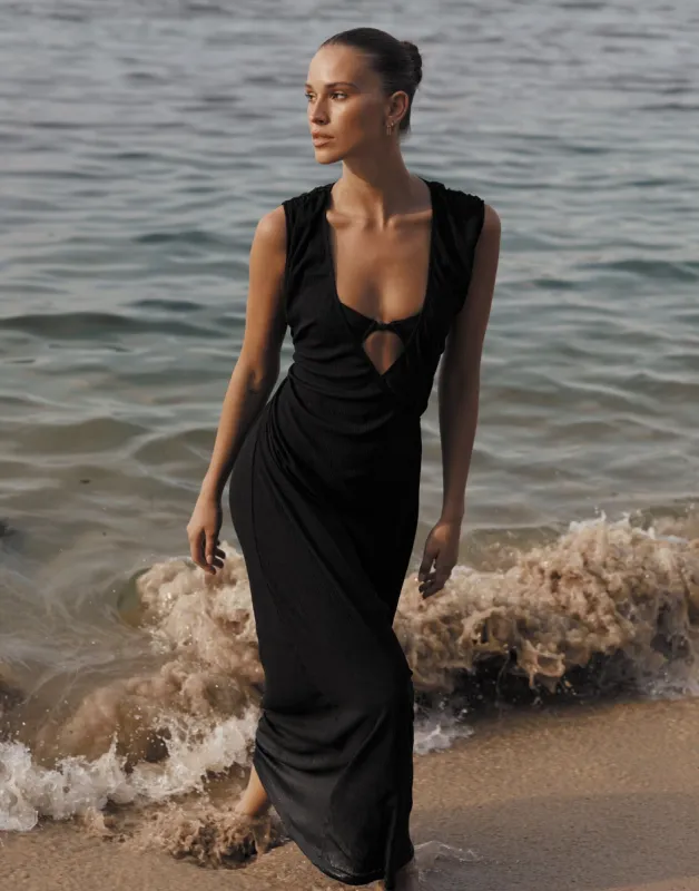 Nakuru Maxi Dress (Black) sold by Charcoal Clothing