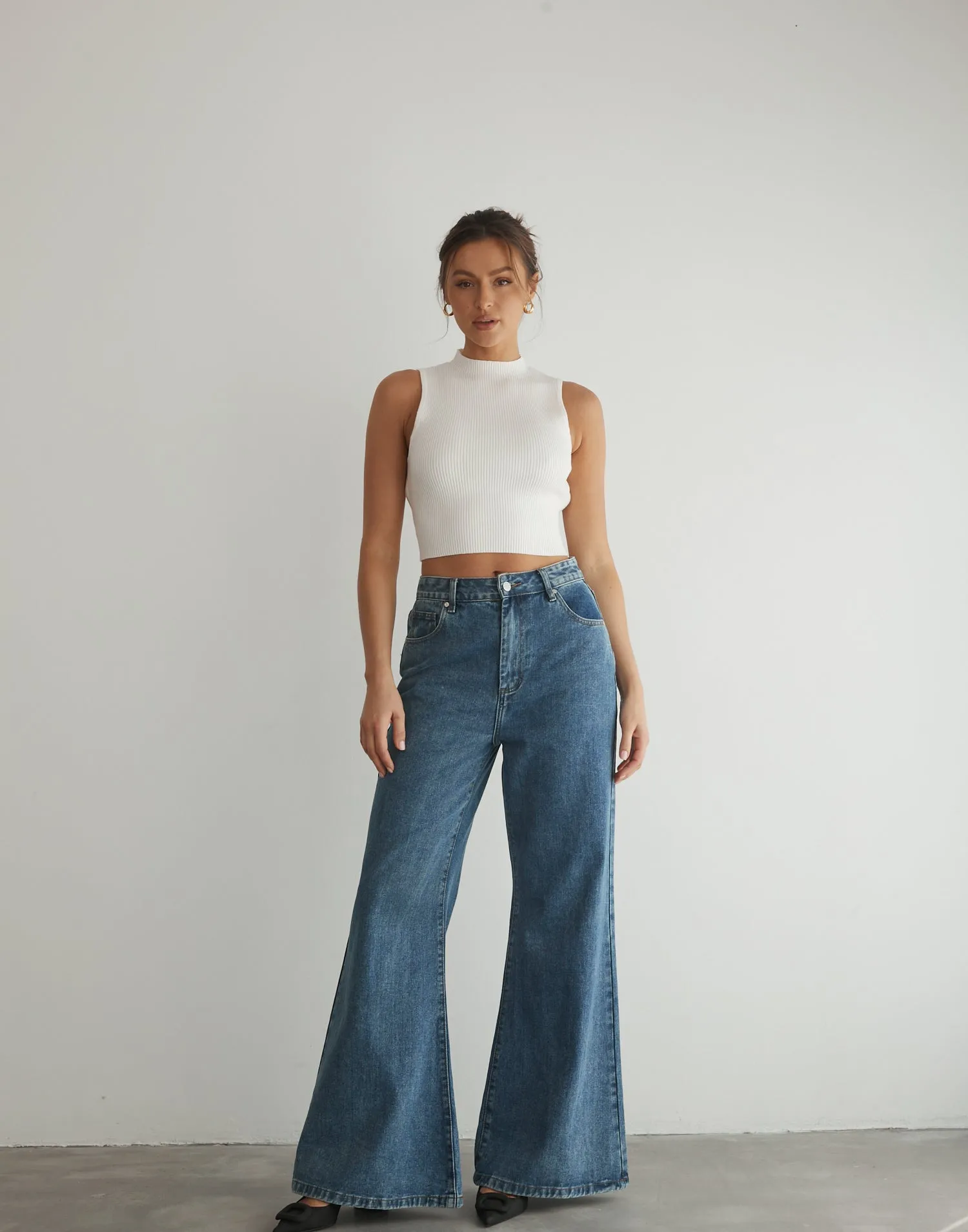 Zamora Knit Crop Top (Off White) sold by Charcoal Clothing product image thumbnail 3