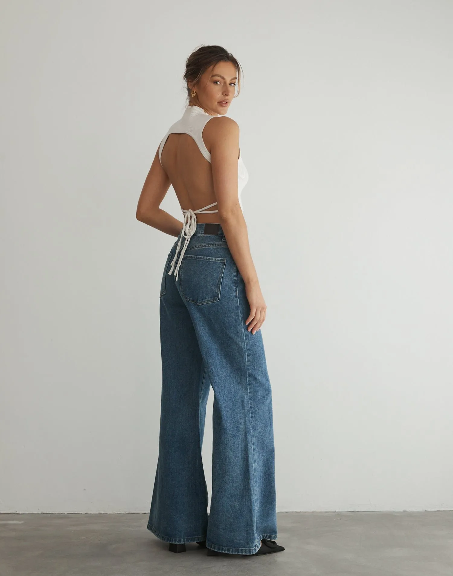 Zamora Knit Crop Top (Off White) sold by Charcoal Clothing