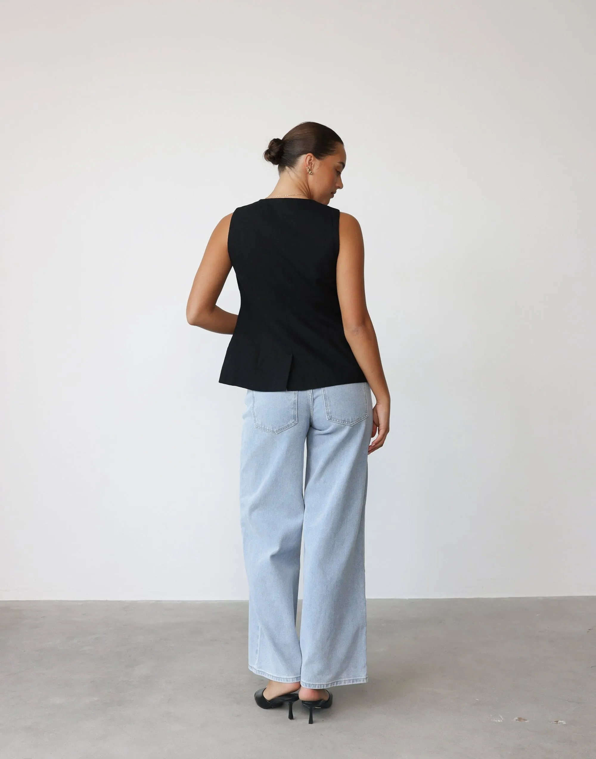 Kristen Vest Top (Black) sold by Charcoal Clothing product image thumbnail 3