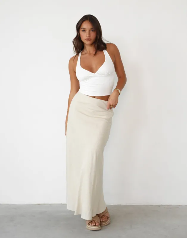 Shannon Maxi Skirt (Beige) sold by Charcoal Clothing