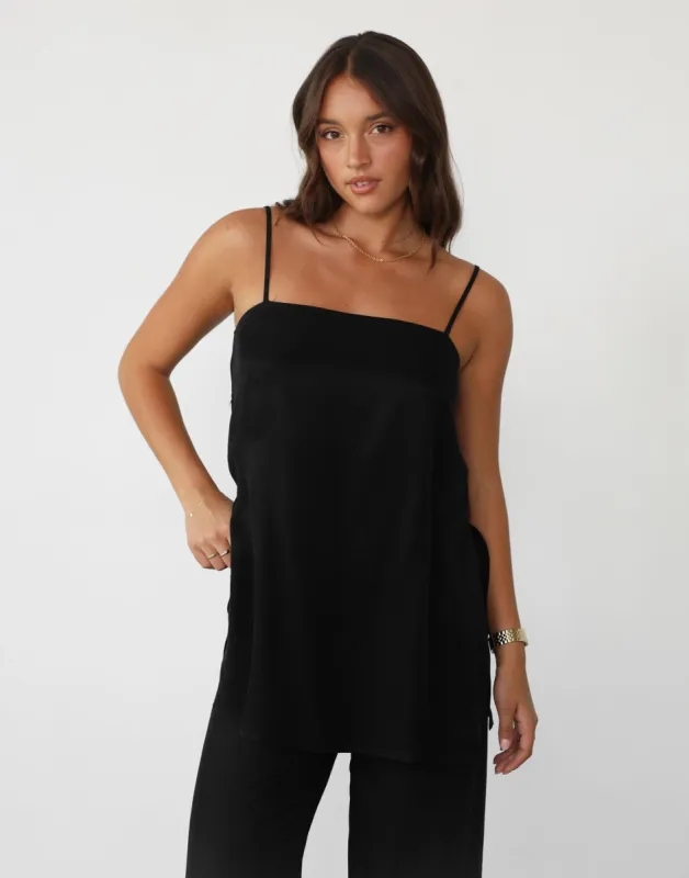 Elska Cami Top (Black) sold by Charcoal Clothing
