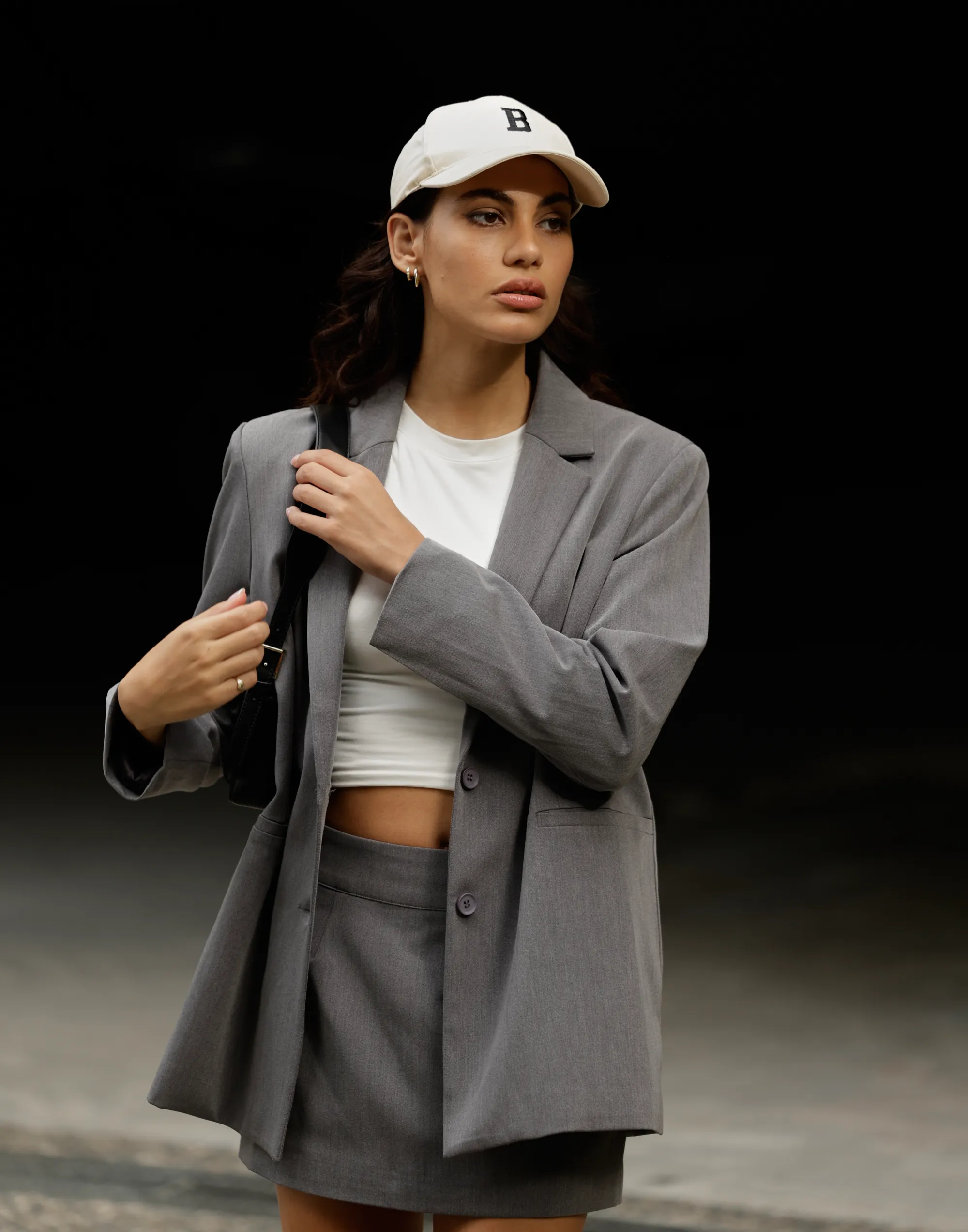 Ashwood Mini Skirt (Grey) sold by Charcoal Clothing product image thumbnail 3