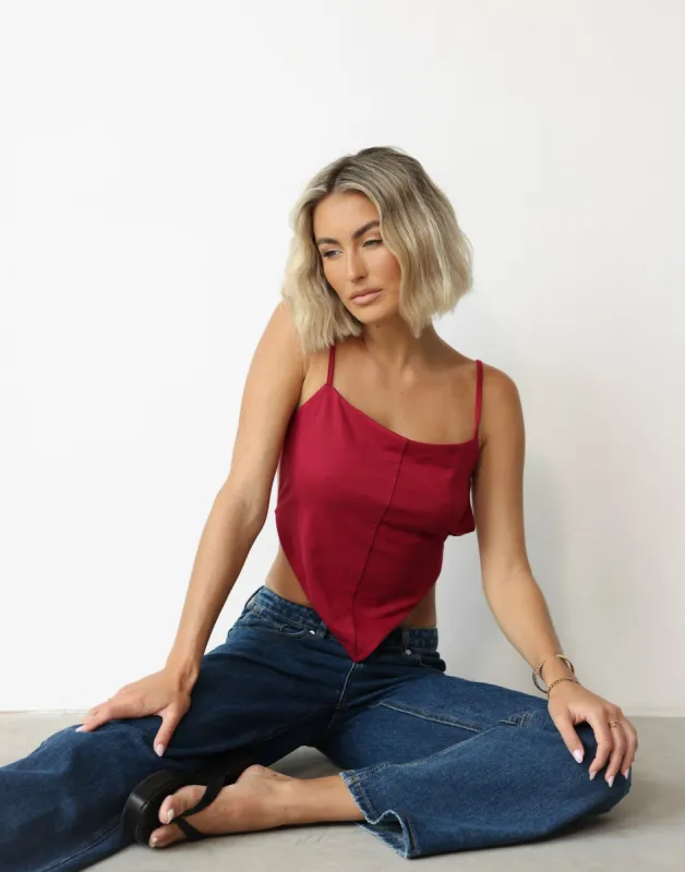 Amalia Top (Cherry) sold by Charcoal Clothing