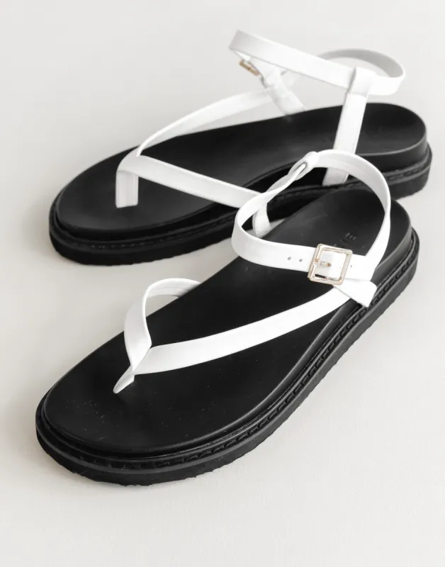 Zariah Sandals (White) - By Billini sold by Charcoal Clothing