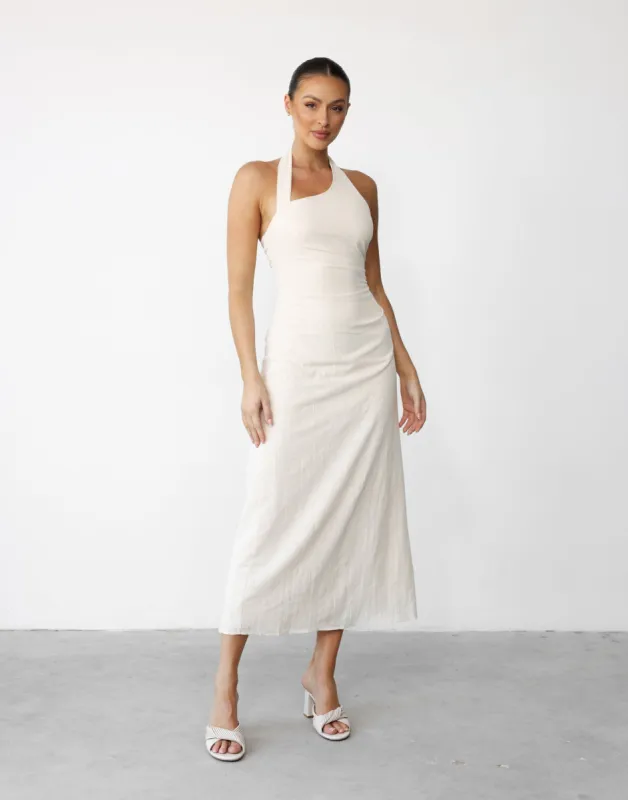 Nakia Maxi Dress (Beige) sold by Charcoal Clothing