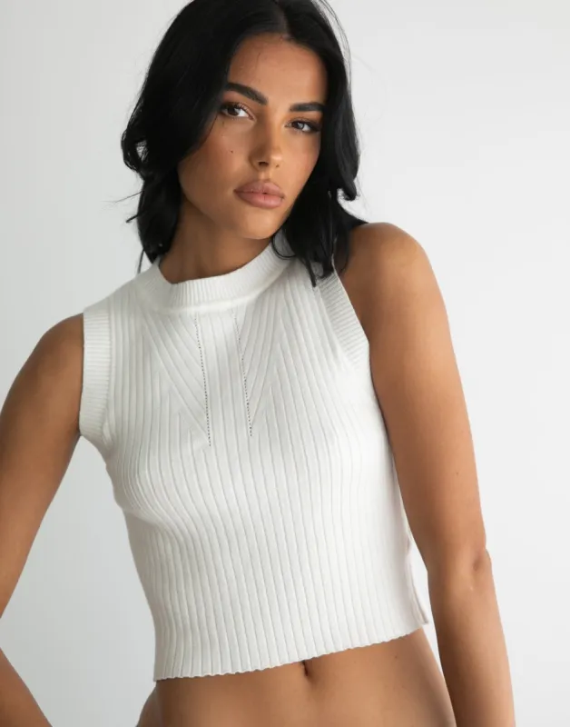 Nima Crop Top (White) sold by Charcoal Clothing
