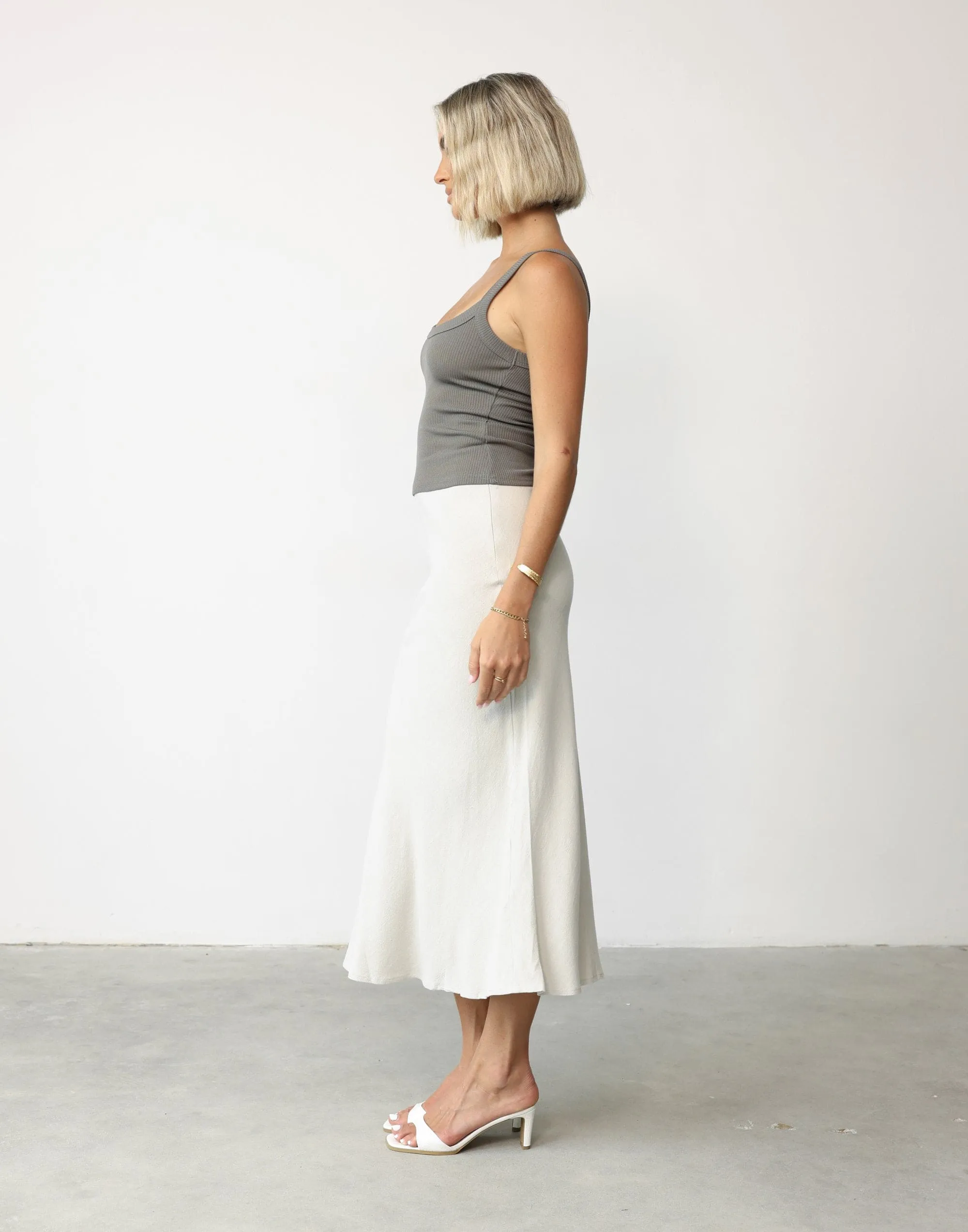 Rosemaria Midi Skirt (Cloud) sold by Charcoal Clothing product image thumbnail 4