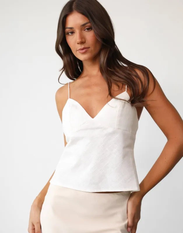 Tahani Cami Top (Off White) sold by Charcoal Clothing