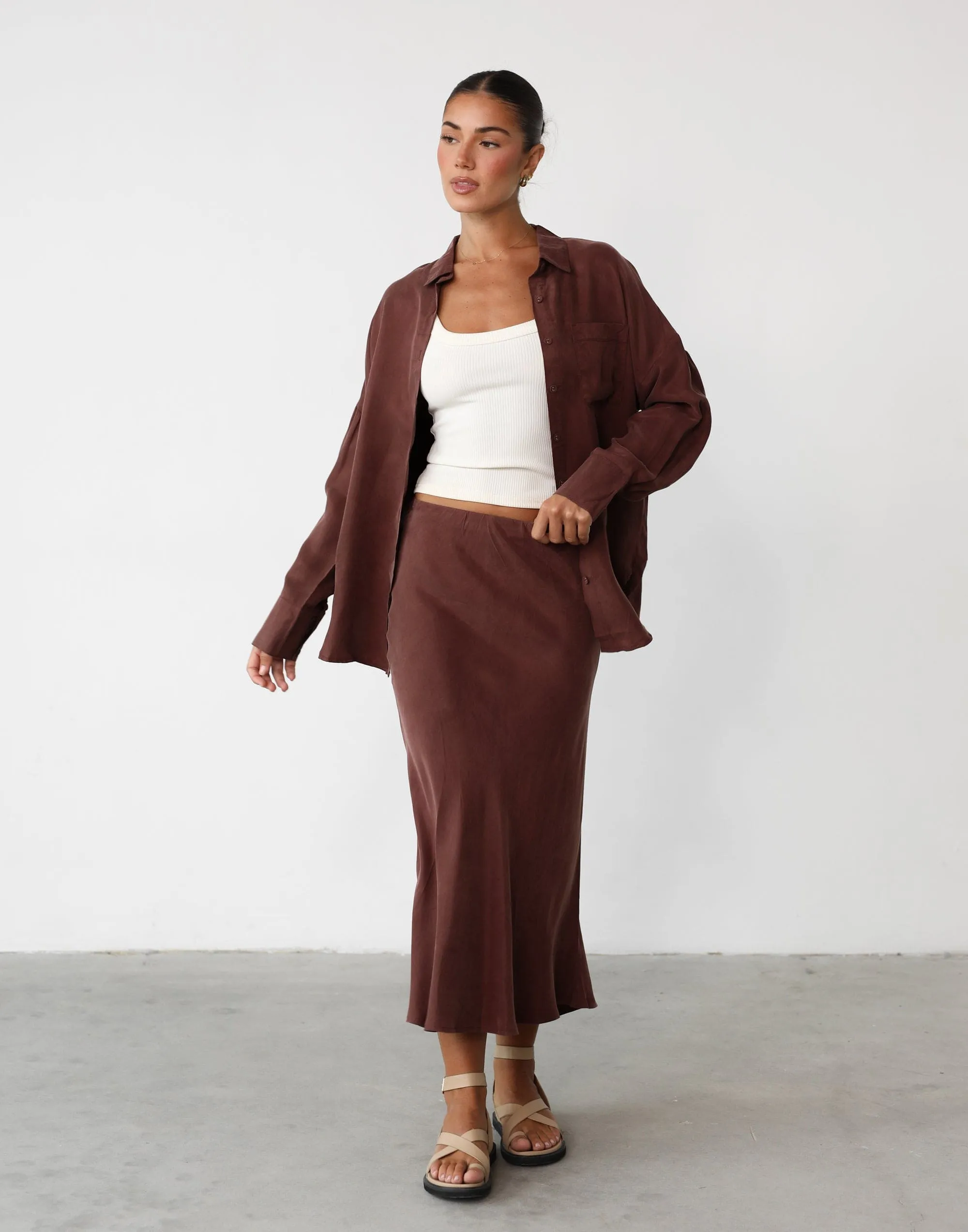 Mimi Midi Skirt (Chestnut) sold by Charcoal Clothing product image thumbnail 3