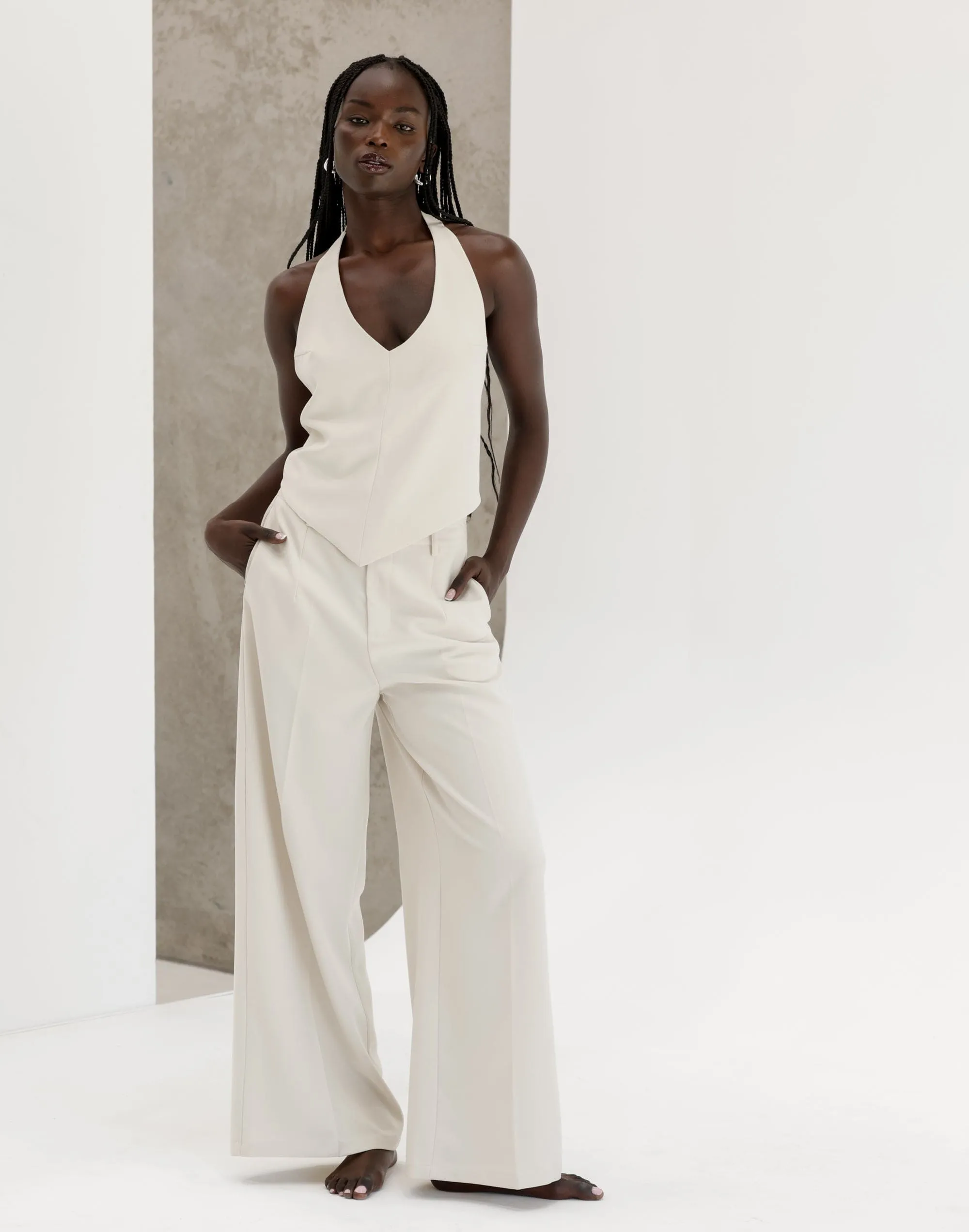 Grace Pants (Oat) sold by Charcoal Clothing