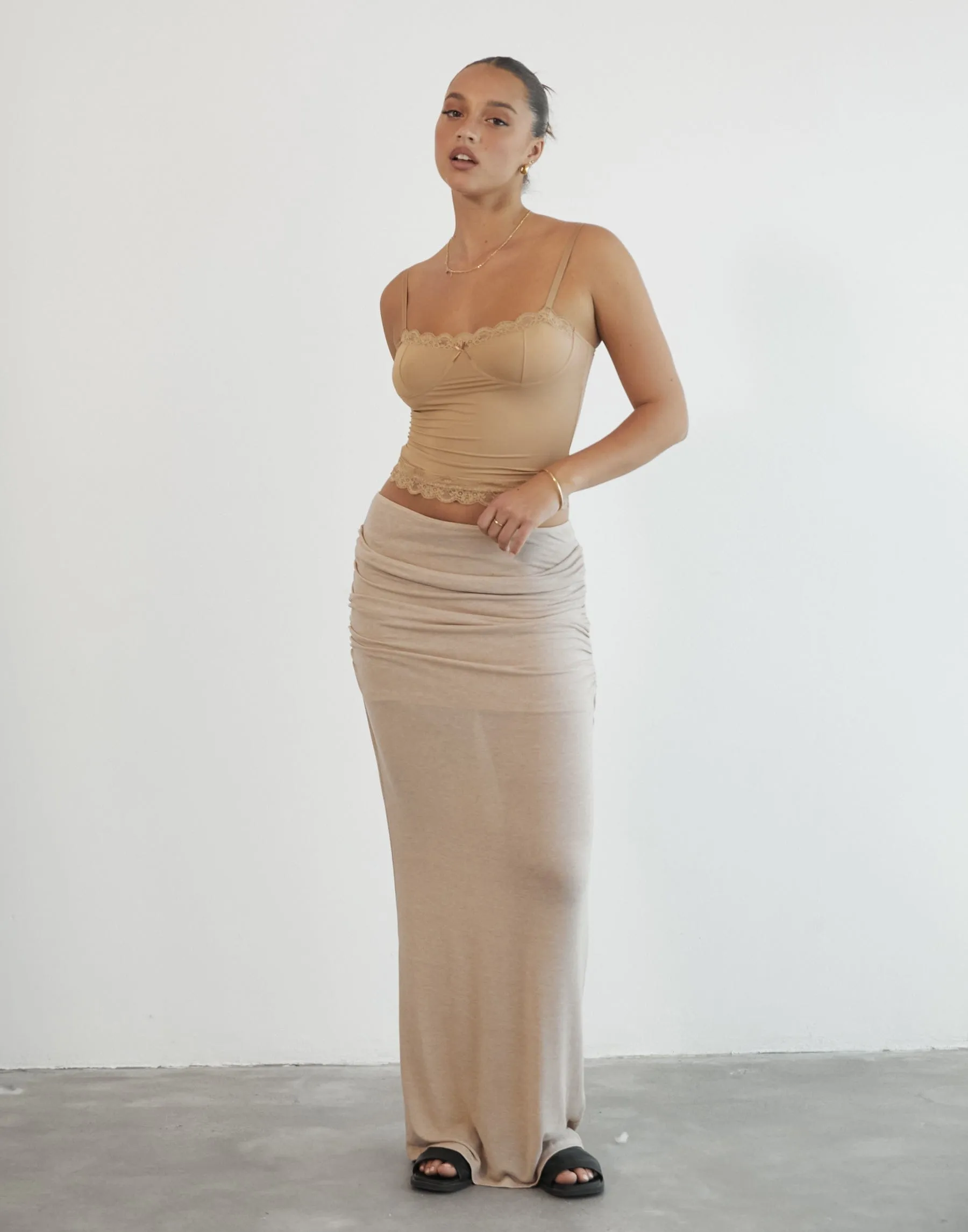 Almost Famous Maxi Skirt (Taupe) - By Lioness sold by Charcoal Clothing product image thumbnail 3