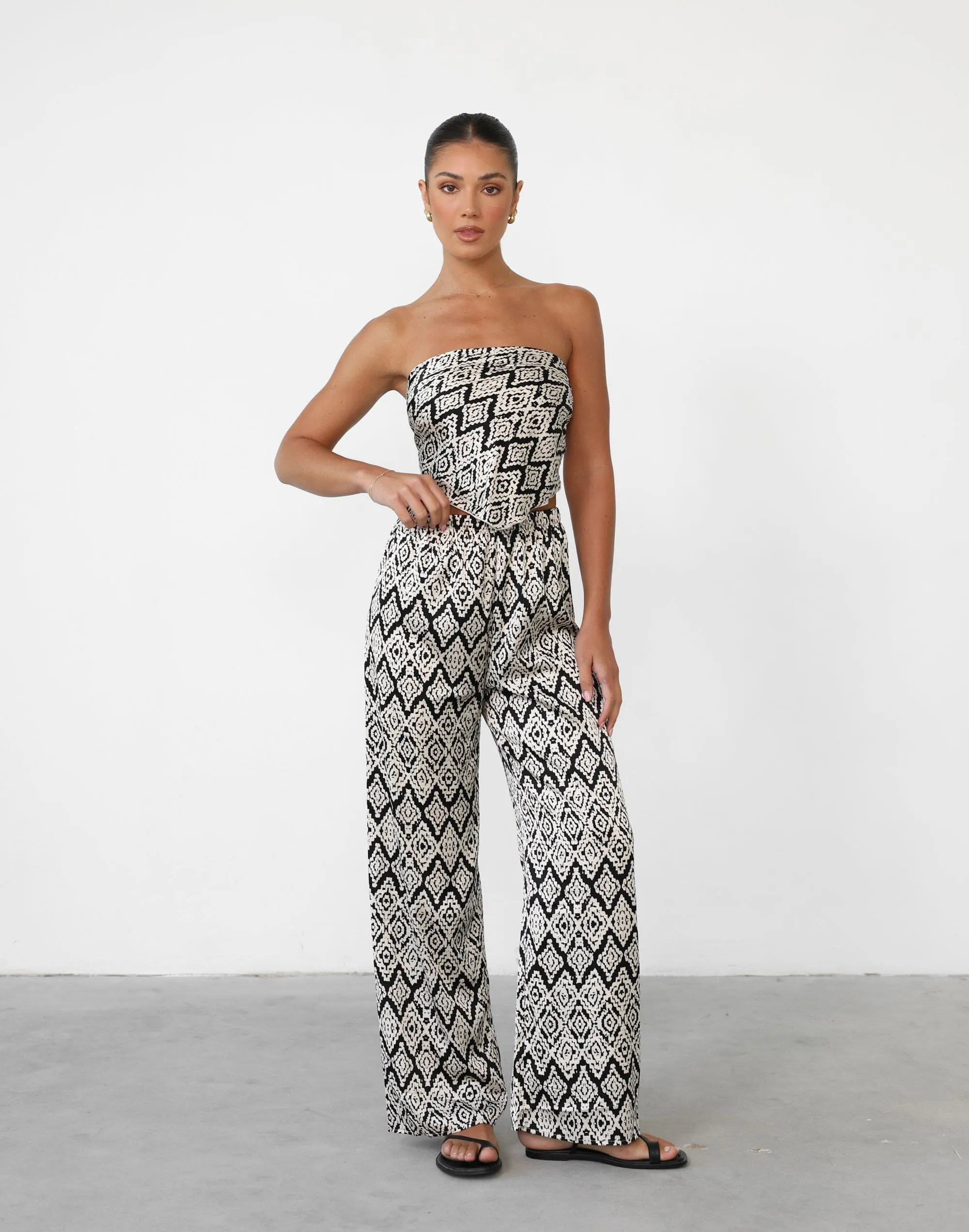 Jahmilla Pants (Beige Print) sold by Charcoal Clothing product image thumbnail 4