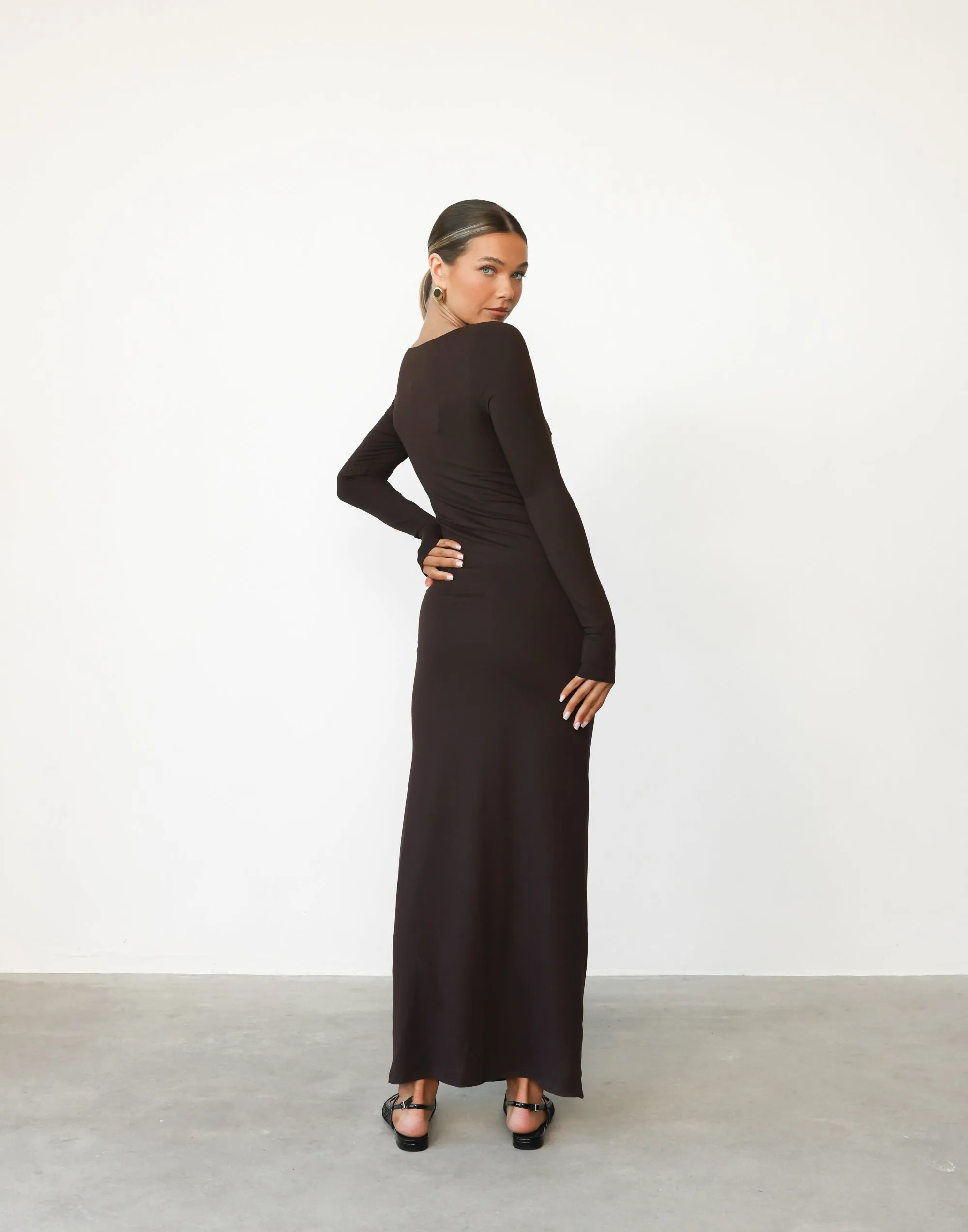 Natasha Maxi Dress (Chocolate) sold by Charcoal Clothing product image thumbnail 5