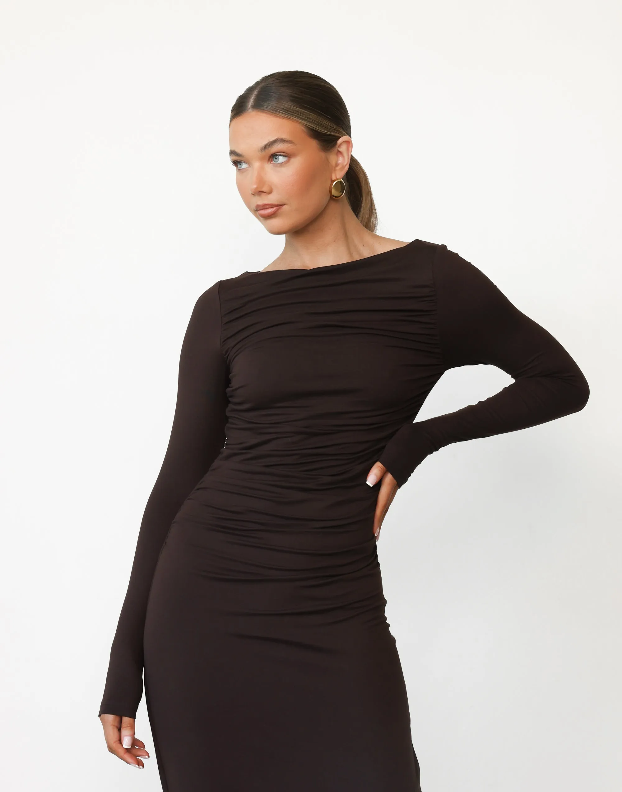 Natasha Maxi Dress (Chocolate) sold by Charcoal Clothing product image thumbnail 2