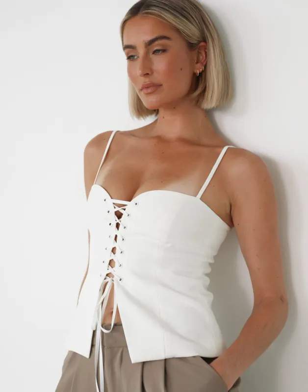 Adi Corset Top (Cream) sold by Charcoal Clothing