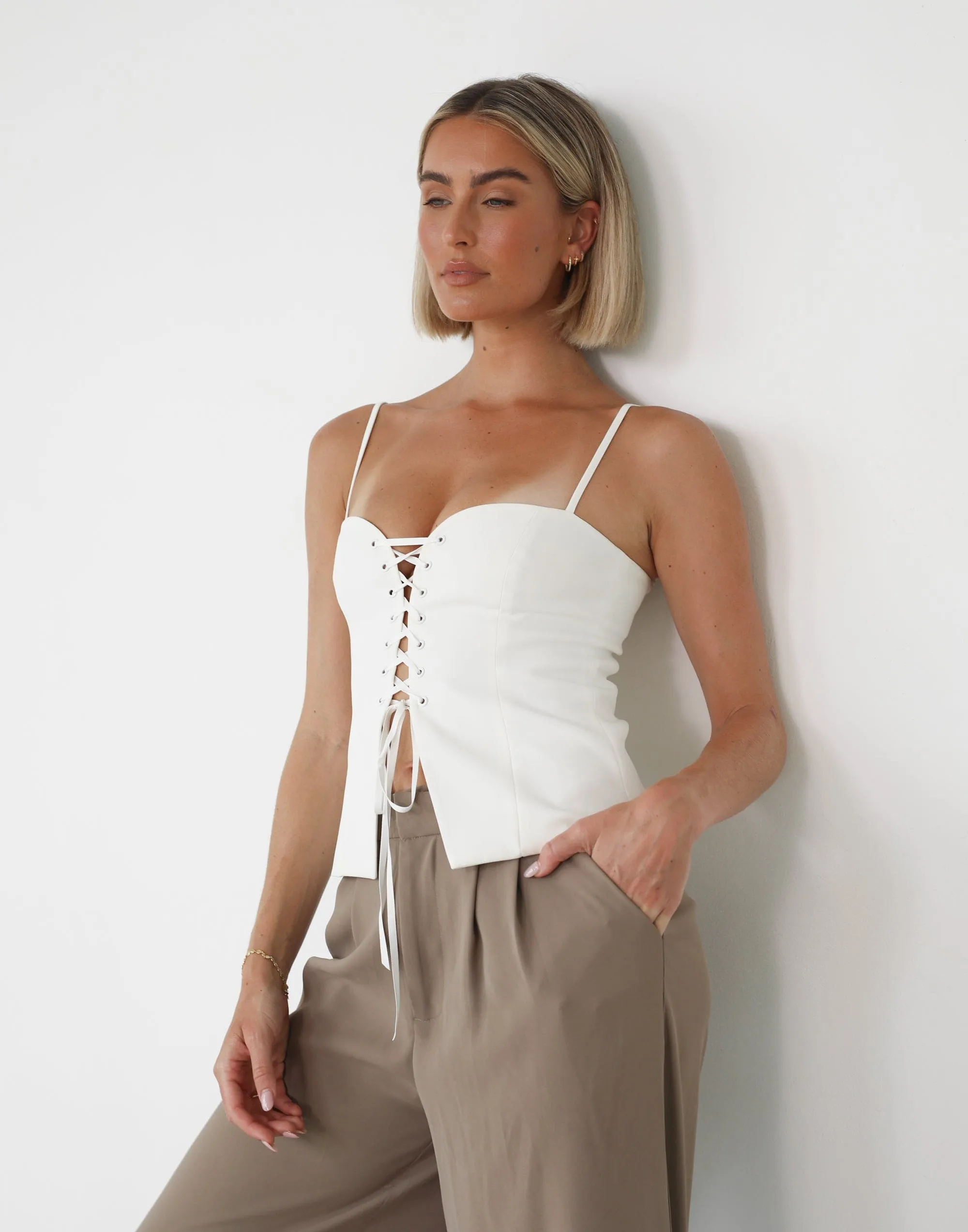 Adi Corset Top (Cream) sold by Charcoal Clothing product image thumbnail 5