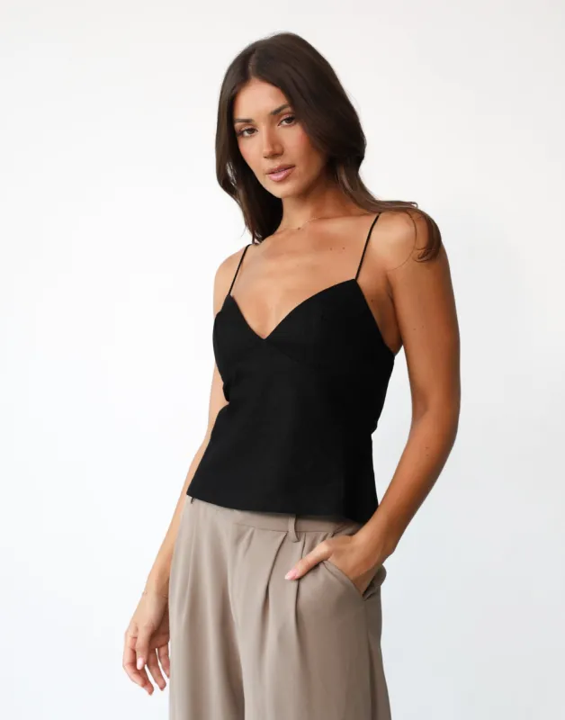 Tahani Cami Top (Black) sold by Charcoal Clothing
