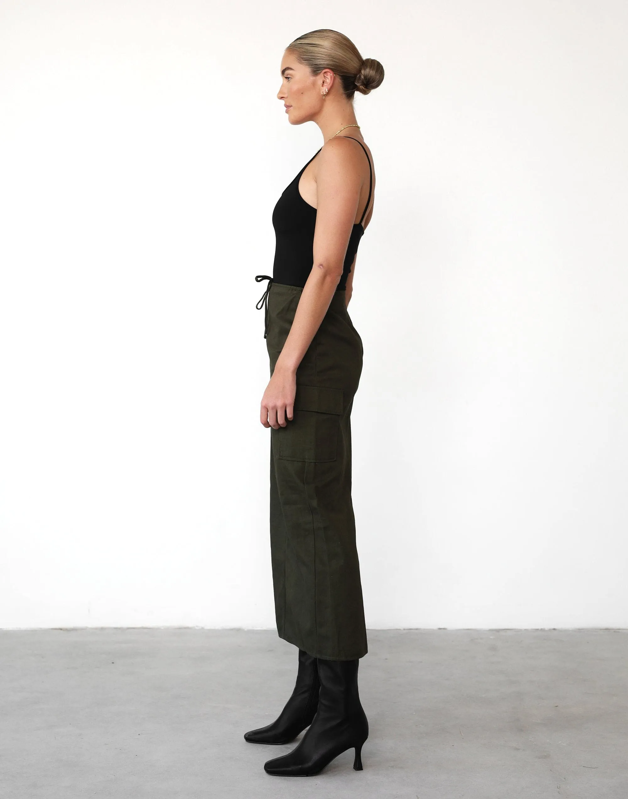 Not Now Maxi Skirt (Moss) sold by Charcoal Clothing product image thumbnail 3