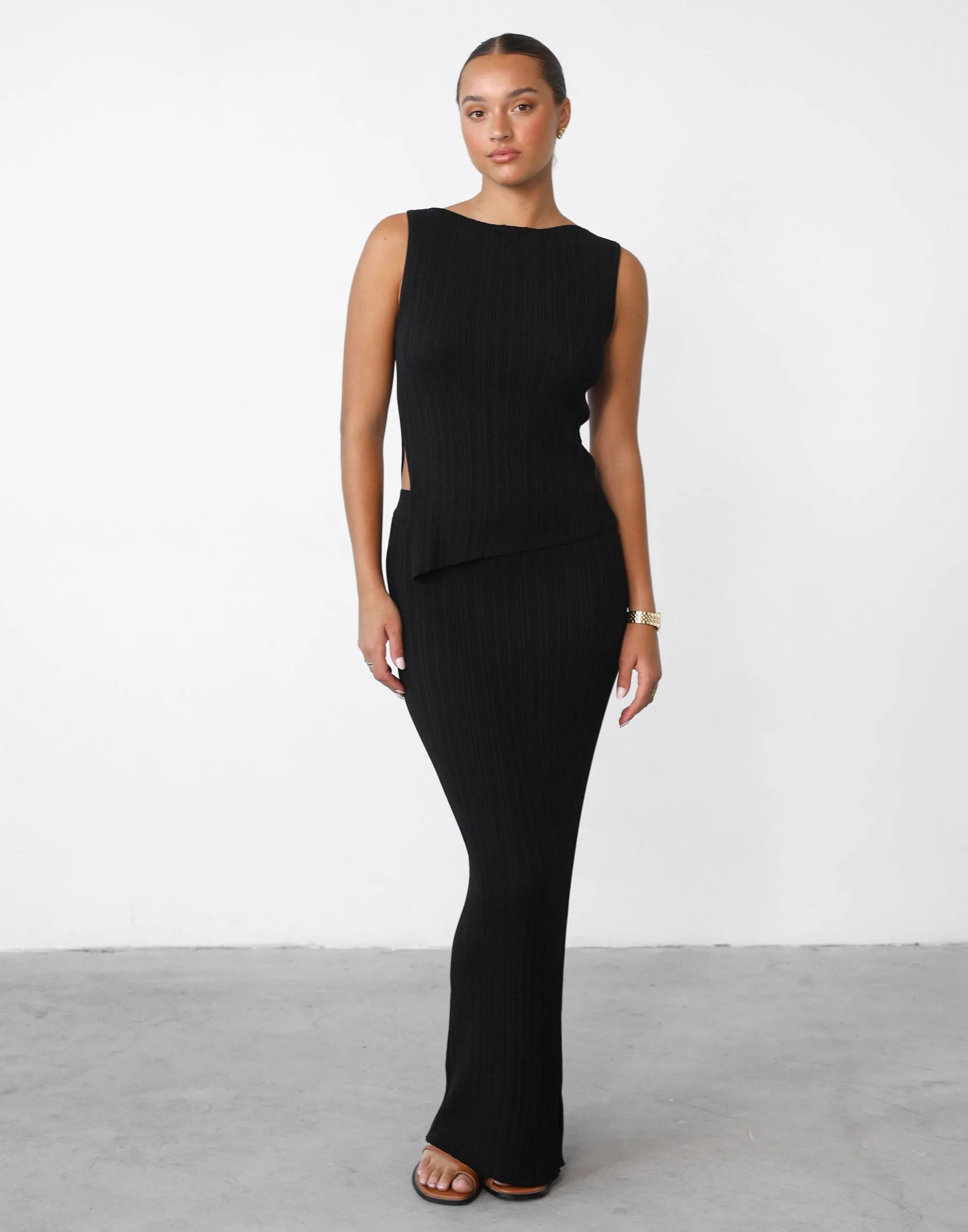 Kienna Maxi Skirt (Black) sold by Charcoal Clothing