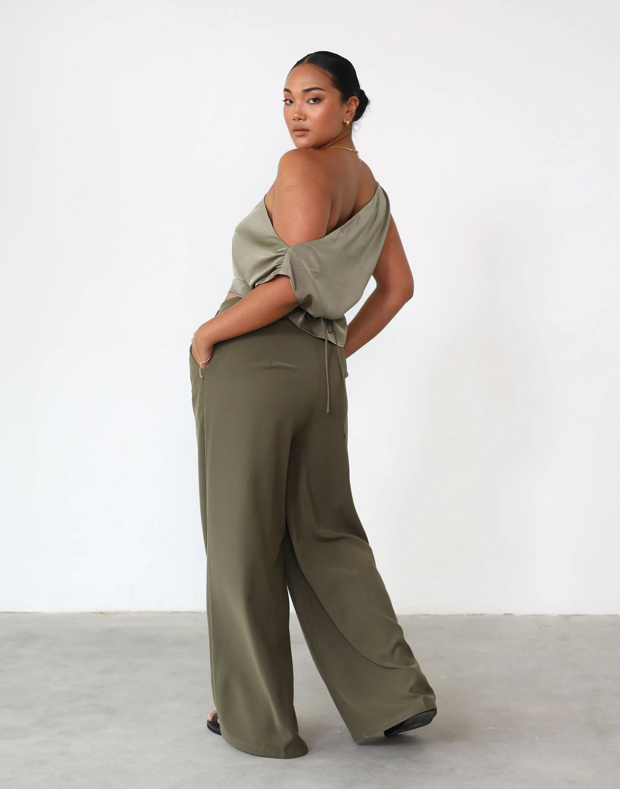 Harper Pants (Burnt Olive) sold by Charcoal Clothing