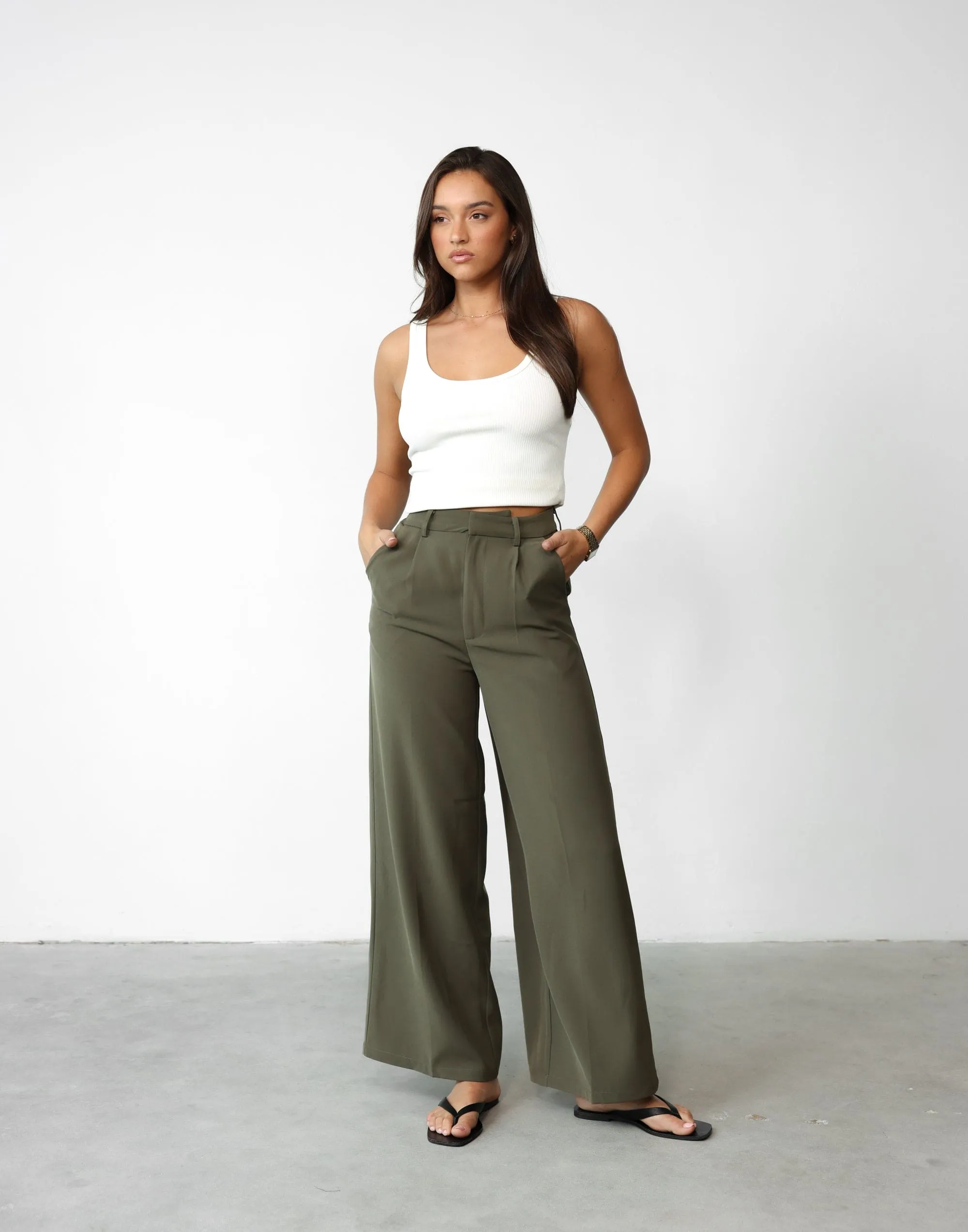 Harper Pants (Burnt Olive) sold by Charcoal Clothing product image thumbnail 5