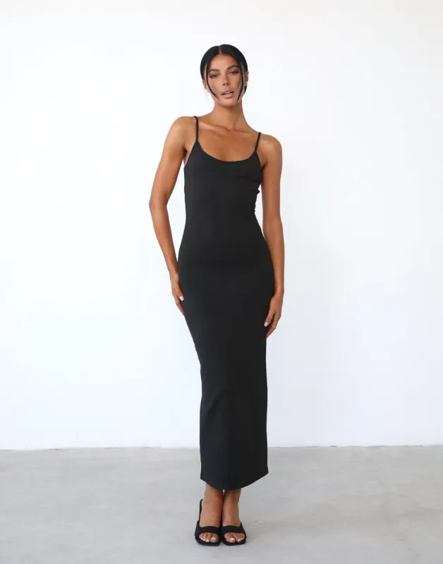 Joan Maxi Dress (Black) sold by Charcoal Clothing