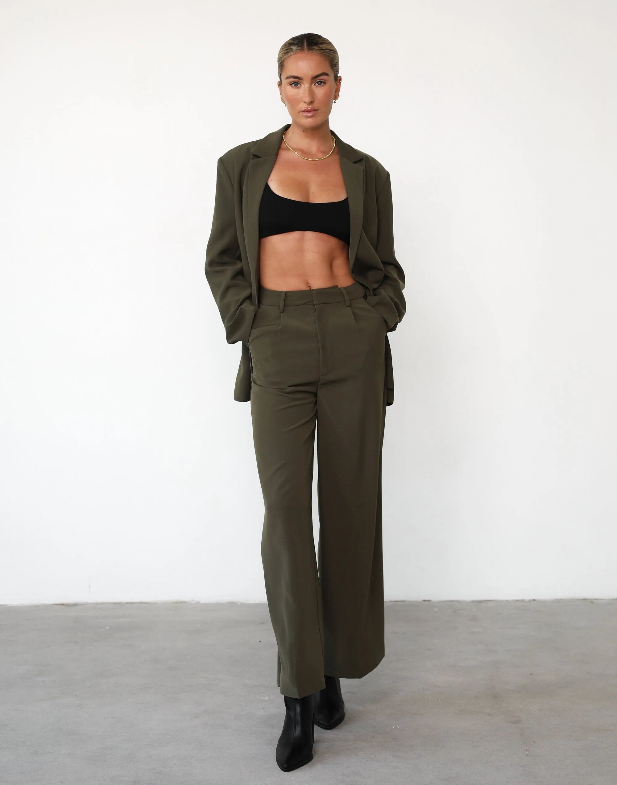 Harper Pants (Burnt Olive) sold by Charcoal Clothing product image thumbnail 2