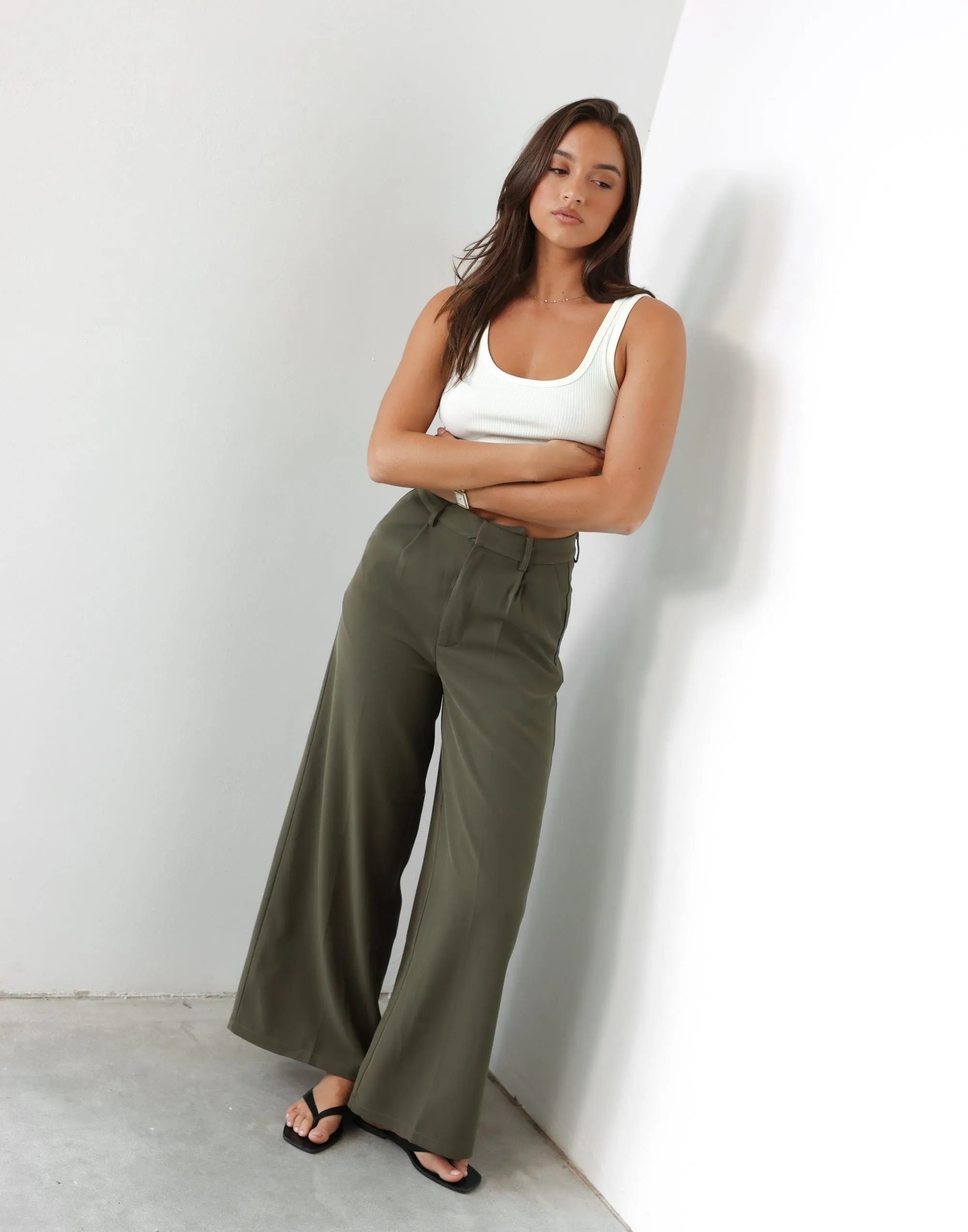 Harper Pants (Burnt Olive) sold by Charcoal Clothing product image thumbnail 4