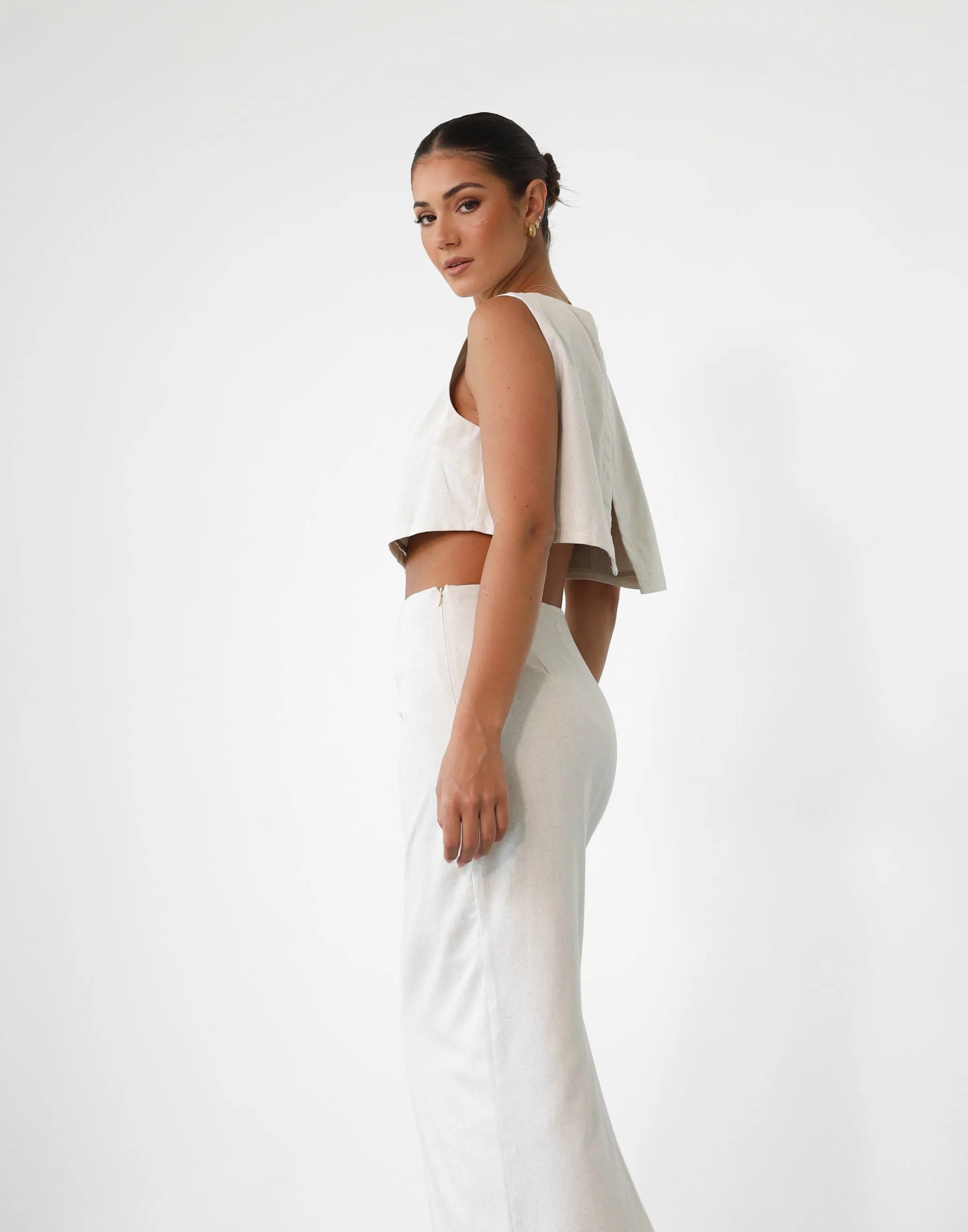 Como Linen Top (Oat) sold by Charcoal Clothing product image thumbnail 2