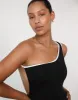 Portside One Piece (Black/White) sold by Charcoal Clothing