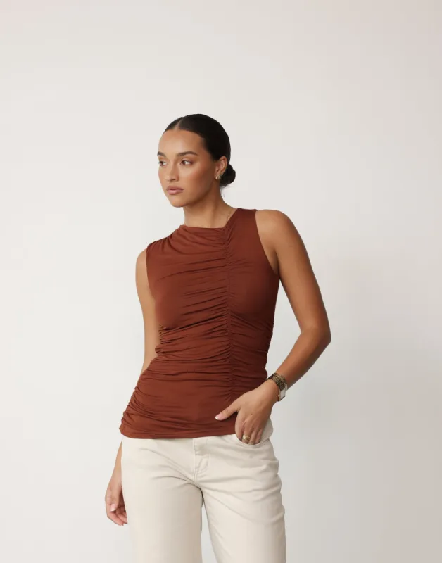 Delphine Tank Top (Nutshell) sold by Charcoal Clothing